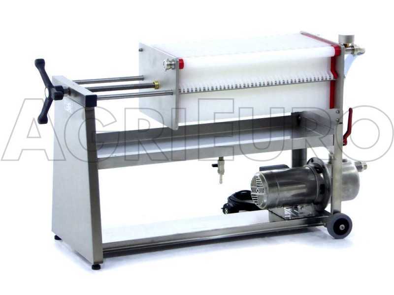 Enotecnica Pillan AF40 - Filtre &agrave; 40 cartons et plaques 20x20 - pompe oenologique-ch&acirc;ssis/pompe en acier INOX