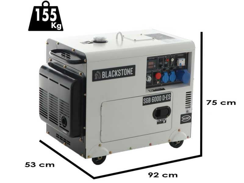 Blackstone  SGB 6000 D-ES - Groupe &eacute;lectrog&egrave;ne diesel Monophas&eacute; - 5.3 kw  - Tableau ATS inclus