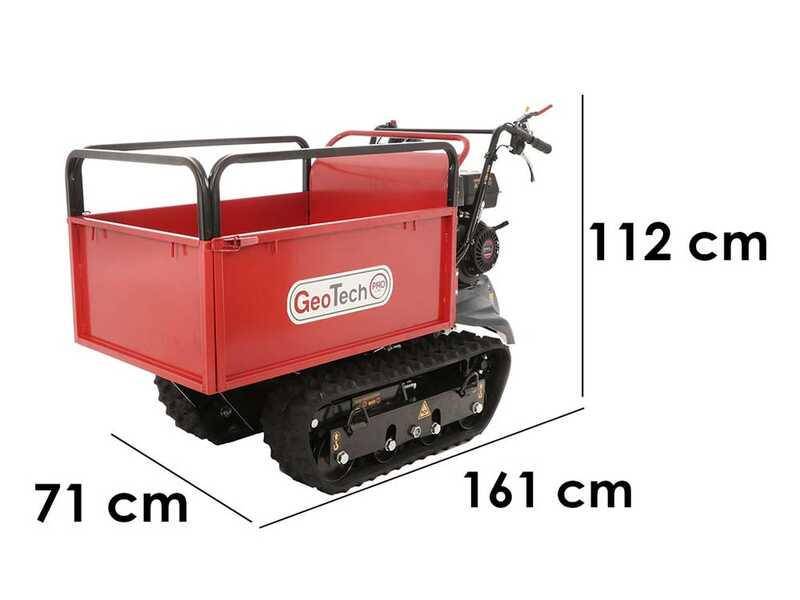 Brouette &agrave; chenilles GeoTech Pro GeoPorter H-540E Hydro - Caisson extensible hydraulique 500Kg
