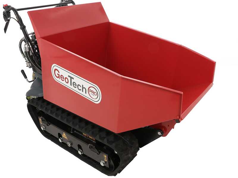 Brouette &agrave; chenilles GeoTech Pro GeoPorter H-540D Hydro - Caisson dumper hydraulique 500Kg