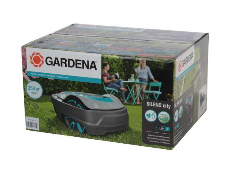 Gardena SILENO city 250 - Robot tondeuse avec fil p&eacute;riph&eacute;rique
