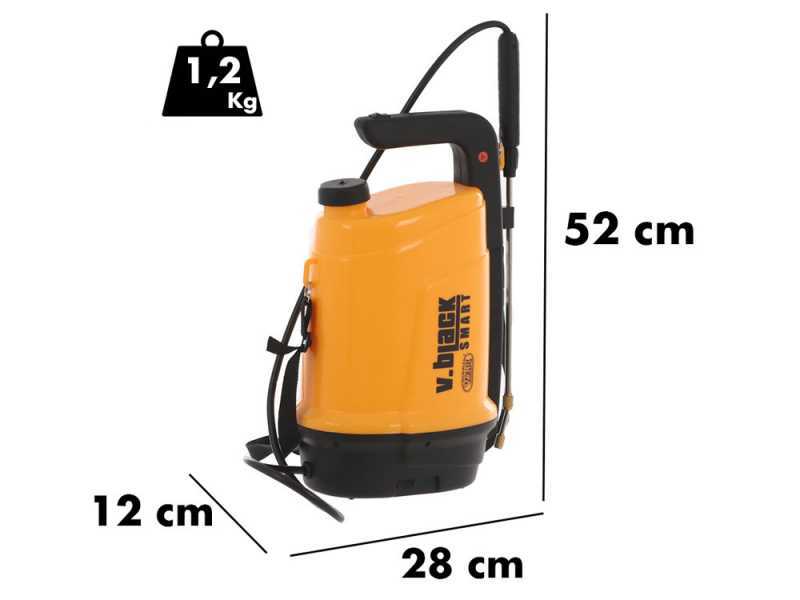 Pulv&eacute;risateur &eacute;lectrique &agrave; Dos V-BLACK SMART - Max 2 bar avec batterie au lithium - 5 l