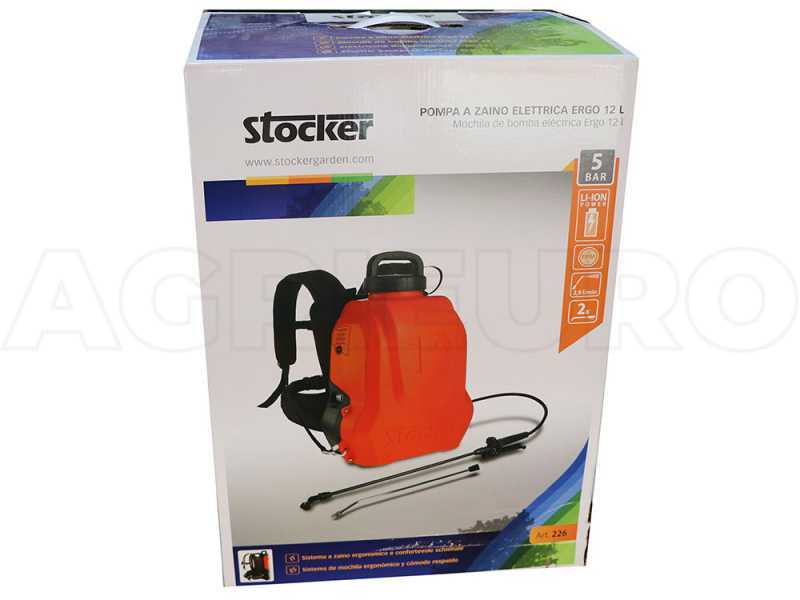 Pompe de pulv&eacute;risation &agrave; dos Stocker Ergo 12 - Batterie au lithium 12 litres - 5 bar