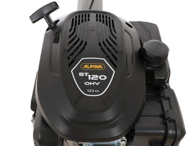 Motobineuse Alpina ATL 36 V avec moteur thermique Alpina ST 120 OHV de 123cm3 - 4 CV - fraise cm 36