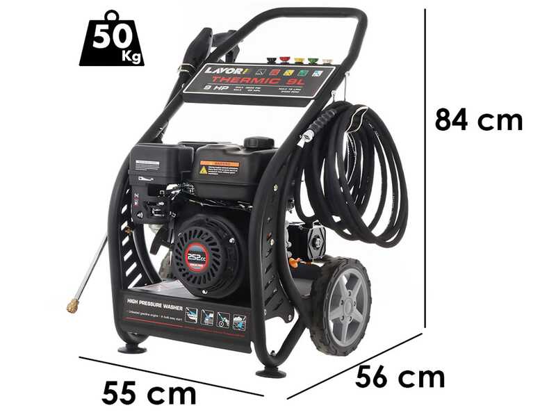 Lavor Thermic 9L - Nettoyeur haute pression thermique - 900 l/h - moteur Loncin LC175F-2 &agrave; essence 9 CV