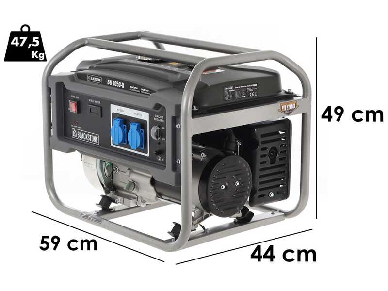 Blackstone BG 4050-X - Groupe &eacute;lectrog&egrave;ne avec AVR 3 kw - Continue 2.8 kW Monophas&eacute;