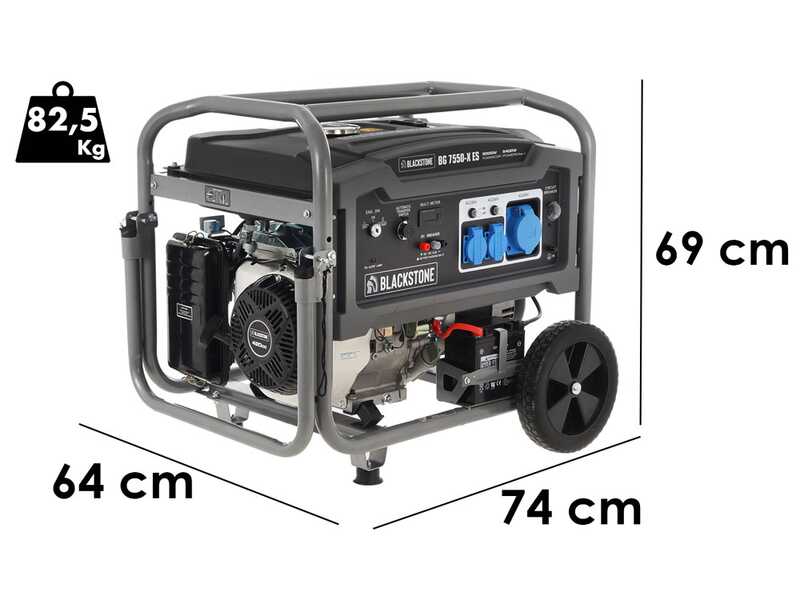 Blackstone BG 7550-X ES - Groupe &eacute;lectrog&egrave;ne 5.4 kW monophas&eacute; &agrave; essence