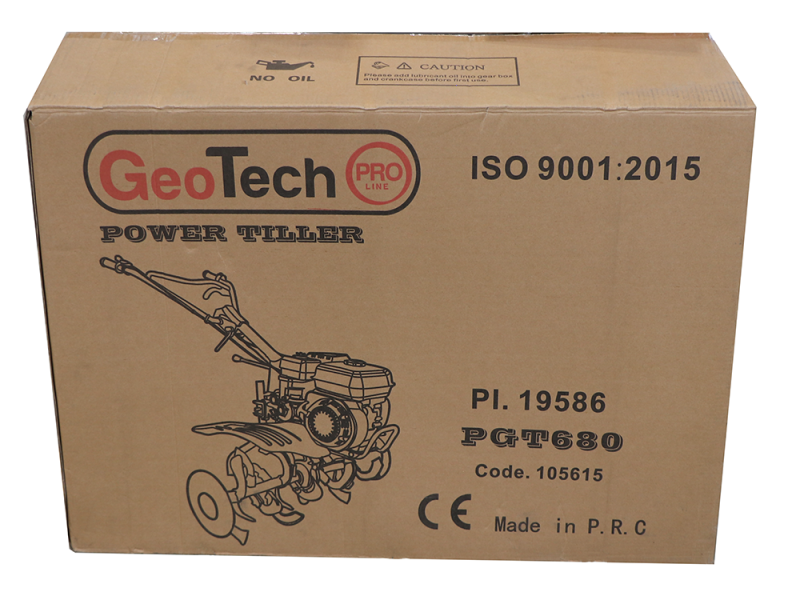 Motobineuse GeoTech PGT680 - fraise 85 cm - transmission par courroie et cha&icirc;ne - moteur de 208 cc