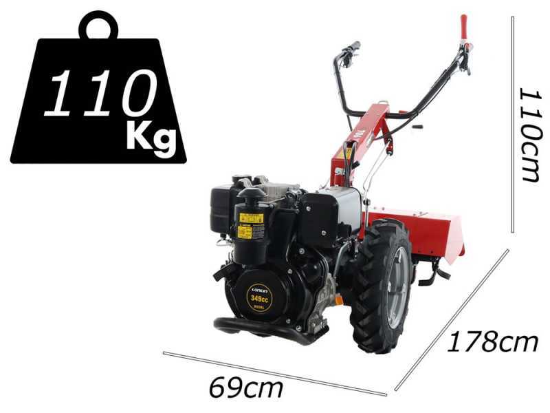GINKO 706 - Motoculteur diesel - Loncin D350F - 8 CV