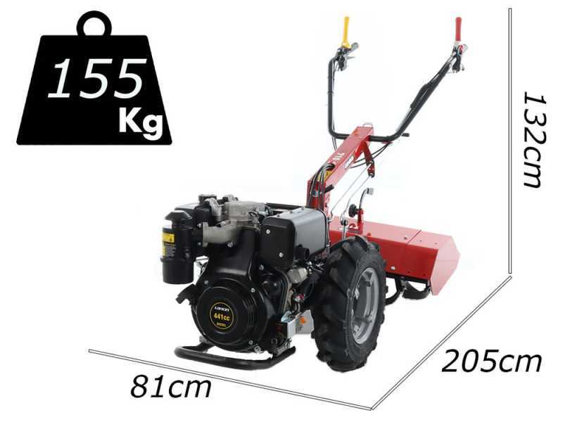 Motoculteur diesel s&eacute;rie lourde professionnel GINKO R710 EKO - Moteur Loncin de 441cc - d&eacute;marrage &eacute;lectrique