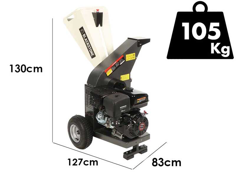 Blackstone DSP 150 L - Broyeur de branches thermique  - Moteur &agrave; essence Loncin de 420 cm3