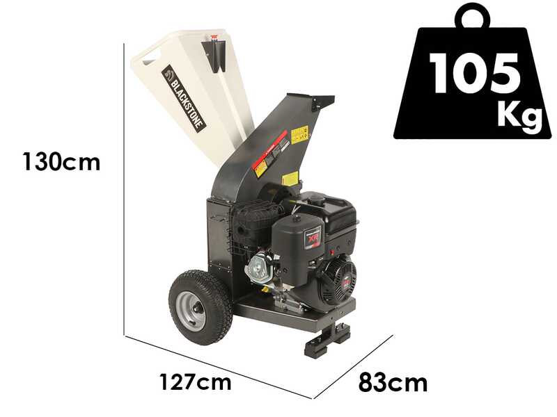 BlackStone DSP 150 B - Broyeur de branches thermique  - Moteur &agrave; essence Briggs &amp; Stratton de 420 cm3