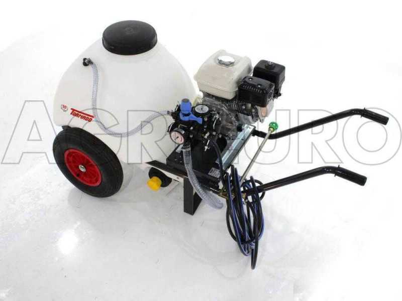 Motopompe de pulv&eacute;risation Comet MTP MC 25  - Loncin 148F-2 sur chariot et cuve 120L