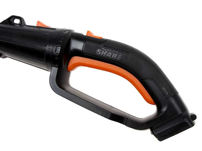 Taille-haie &eacute;lectrique &agrave; batterie Worx WG252E sur perche de rallonge - Batterie 20V - lame 45 cm en acier