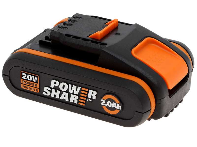 Taille-haie &eacute;lectrique &agrave; batterie Worx WG252E sur perche de rallonge - Batterie 20V - lame 45 cm en acier
