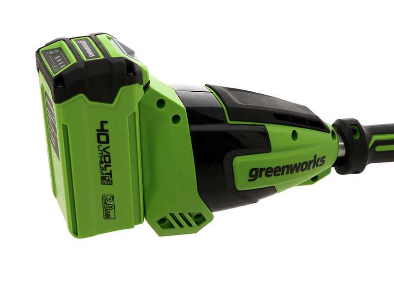 Greenworks G40PHA - Taille-haie &eacute;lectrique sur perche de rallonge orientable - Batterie 40V/2Ah