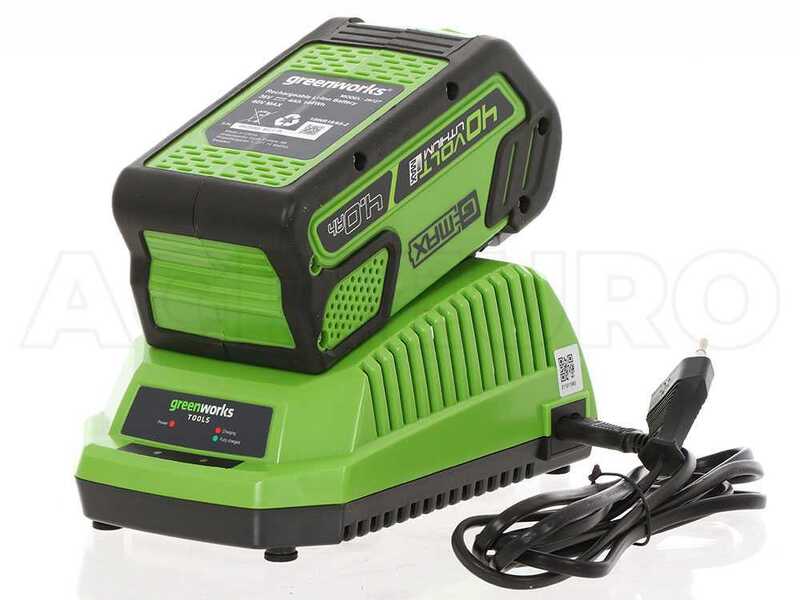 Greenworks GD40LM46SPK4 - Tondeuse &agrave; gazon &eacute;lectrique &agrave; batterie 40V/4Ah - Coupe 46 cm