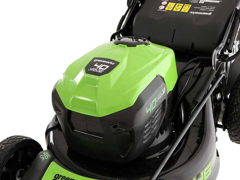 Greenworks GD40LM46SPK4 - Tondeuse &agrave; gazon &eacute;lectrique &agrave; batterie 40V/4Ah - Coupe 46 cm