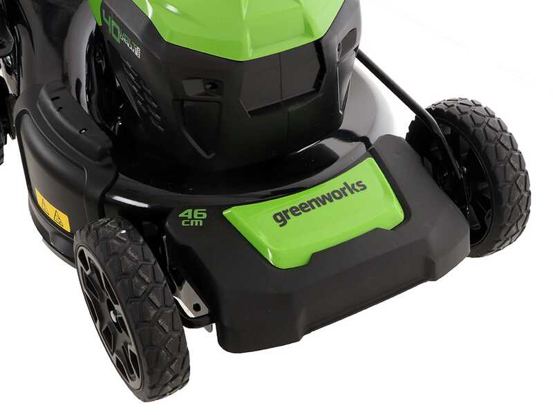 Greenworks GD40LM46SPK4 - Tondeuse &agrave; gazon &eacute;lectrique &agrave; batterie 40V/4Ah - Coupe 46 cm