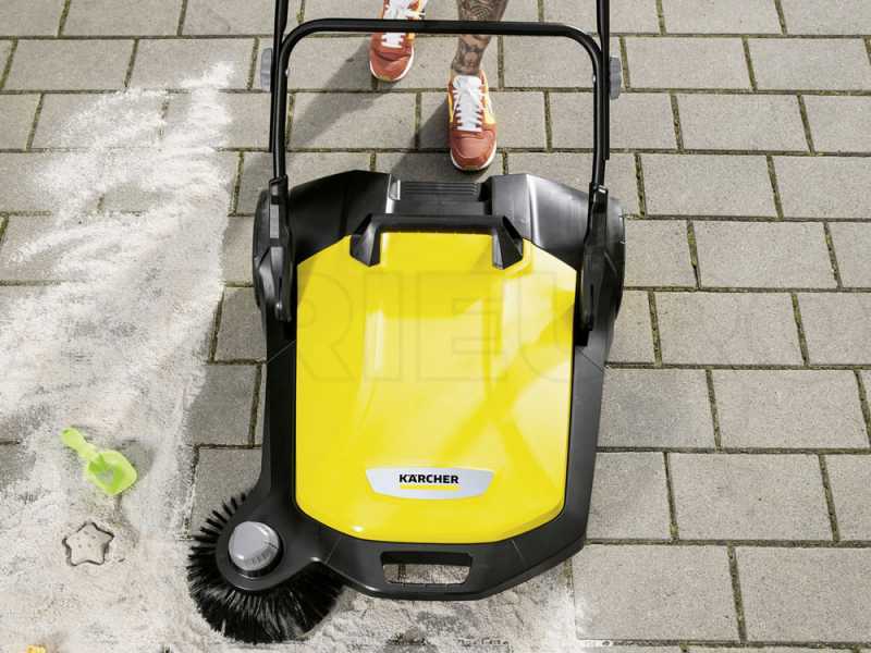 K&auml;rcher S 6 - Balayeuse manuelle avec bac de ramassage  - r&eacute;gulateur de hauteur - compartiment r&eacute;colte 38 Lt