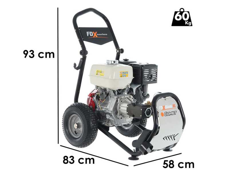 Nettoyeur haute pression Comet FDX Blade XL 13.15 - Moteur Honda GX 390 - 12 CV - 310 Bar