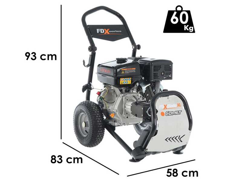 Nettoyeur thermique haute pression Comet FDX Blade XL 13.15 - Moteur Loncin G390F - 12 HP - 310 Bar