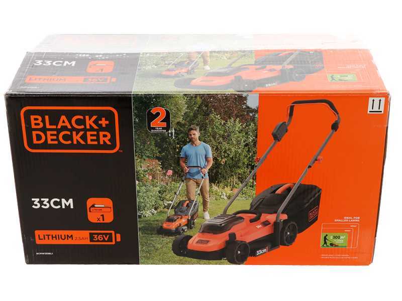 Black &amp; Decker BCMW3336N-XJ - Tondeuse &agrave; gazon &agrave; batterie - SANS BATTERIE NI CHARGEUR