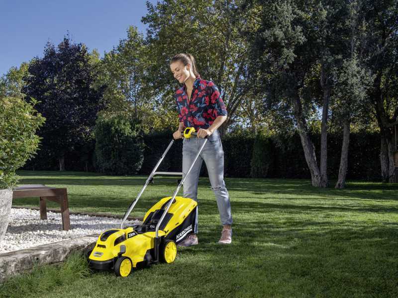 Tondeuse &eacute;lectrique &agrave; batterie Karcher LMO 18-33 - MACHINE SEULE - SANS BATTERIE ET CHARGEUR