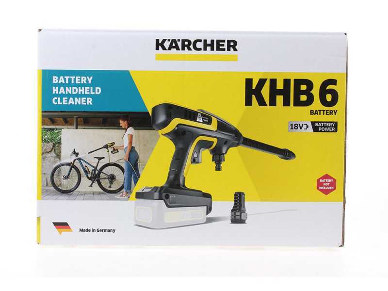Pistolet de nettoyage Karcher KHB 6 Battery avec batterie 18V 2.5ah - batterie et chargeur de batterie inclus