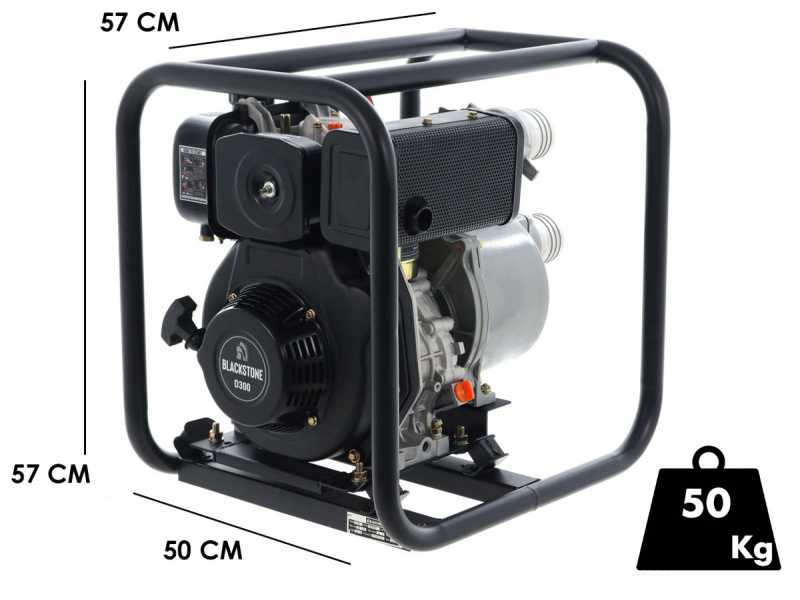 BlackStone BD 8000 - Motopompe diesel auto-amor&ccedil;ante - Raccords 80 mm