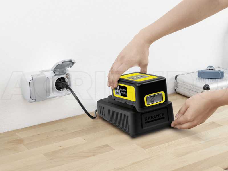 Starter Kit Chargeur et batterie Karcher de 36 V 2,5 Ah
