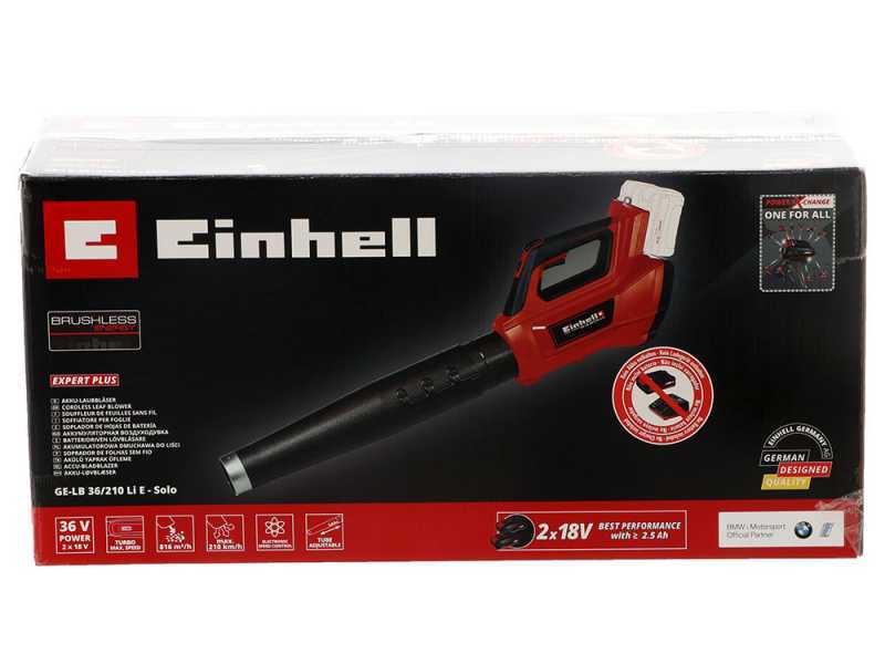 Souffleur &agrave; feuilles TURBO Einhell GE-LB 36/210 Li E - 36V - 2x 18V 4Ah