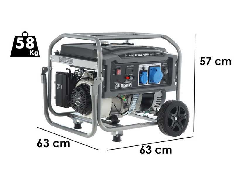 BlackStone BG 6050 - Groupe &eacute;lectrog&egrave;ne sur chariot &agrave; essence avec AVR 4.3 kW - Continue 4 kW Monophas&eacute;