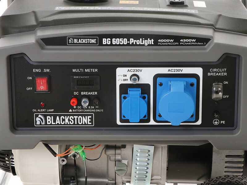BlackStone BG 6050 - Groupe &eacute;lectrog&egrave;ne sur chariot &agrave; essence avec AVR 4.3 kW - Continue 4 kW Monophas&eacute;