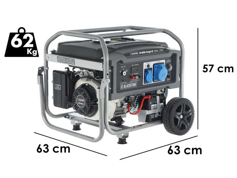 BlackStone BG 6050 - Groupe &eacute;lectrog&egrave;ne sur chariot &agrave; essence avec AVR et dem.&eacute;lectrique 4.3 kW - Continue 4 kW Monophas&eacute;