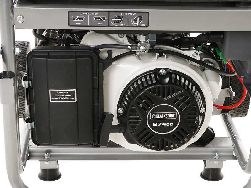 BlackStone BG 6050 - Groupe &eacute;lectrog&egrave;ne sur chariot &agrave; essence avec AVR et dem.&eacute;lectrique 4.3 kW - Continue 4 kW Monophas&eacute;