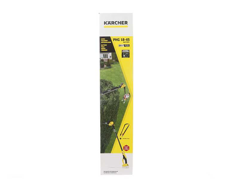 Karcher PHG 18-45 - Taille-haie sur perche t&eacute;lescopique &agrave; batterie 18V/2.5Ah