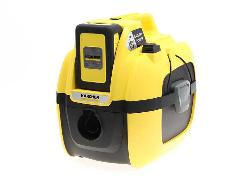 Karcher WD 1 - Aspirateur multi-usage &agrave; batterie 18 V - solides, liquides et souffleur