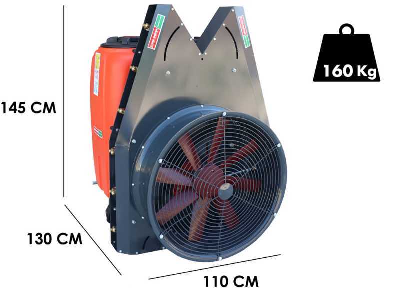 Dal Degan SATURN 300L - Atomiseur port&eacute; &agrave; tour avec attelage pulv&eacute;risation sur tracteur - Pompe APS 51