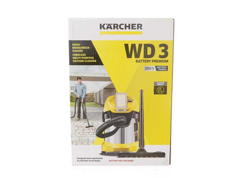Karcher WD 3 - Aspirateur multi-usage &agrave; batterie - SANS BATTERIE NI CHARGEUR