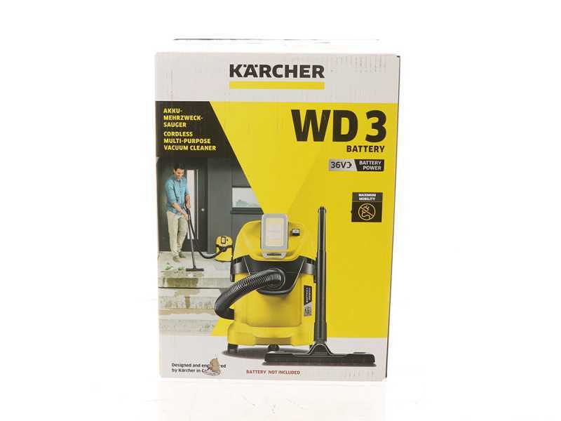 Karcher WD 3 Battery 36 V - Aspirateur multifonction &agrave; batterie - solide, liquides et souffleur