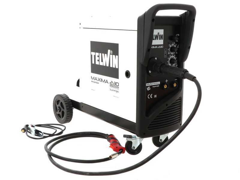 Poste &agrave; souder inverter &agrave; fil Telwin Telwin Maxima 230 Synergic - pour MIG-MAG/FLUX/BRAZING/MMA/TIG DC- LIFT