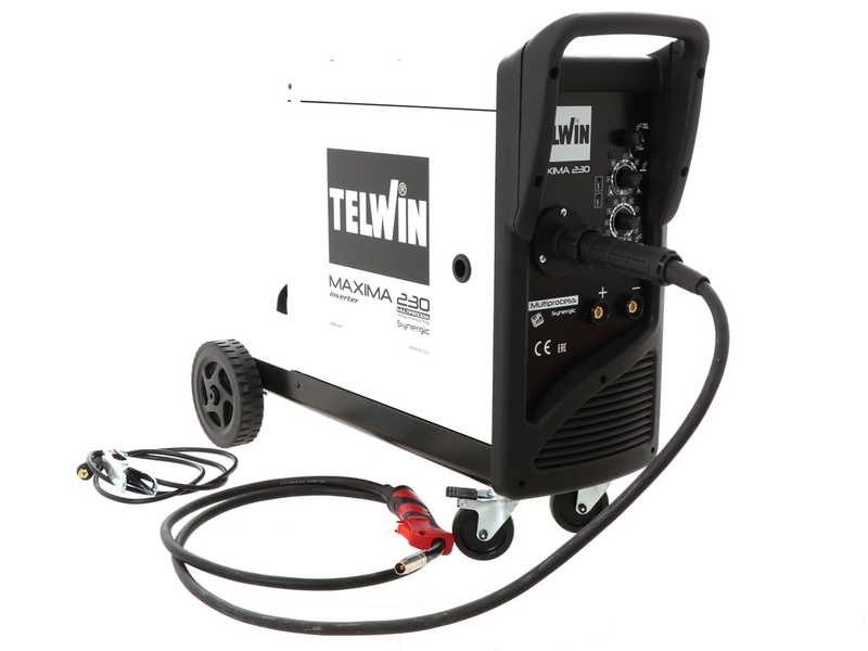 Poste &agrave; souder inverter &agrave; fil Telwin Telwin Maxima 230 Synergic - pour MIG-MAG/FLUX/BRAZING/MMA/TIG DC- LIFT - GAZ/NO GAZ