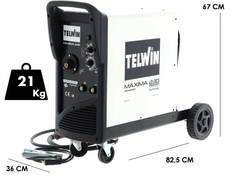 Poste &agrave; souder inverter &agrave; fil Telwin Telwin Maxima 230 Synergic - pour MIG-MAG/FLUX/BRAZING/MMA/TIG DC- LIFT