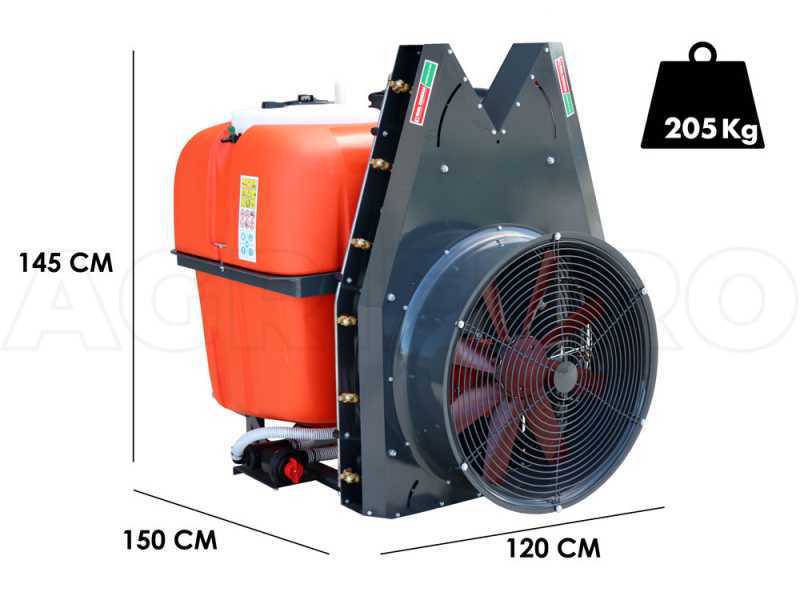 Dal Degan SATURN EXTRA 400L - Atomiseur port&eacute; &agrave; tour avec attelage pulv&eacute;risation sur tracteur - Pompe APS 71