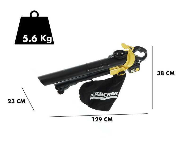 Karcher BLV 36-240 - Souffleur aspirateur &agrave; batterie - SANS BATTERIE NI CHARGEUR