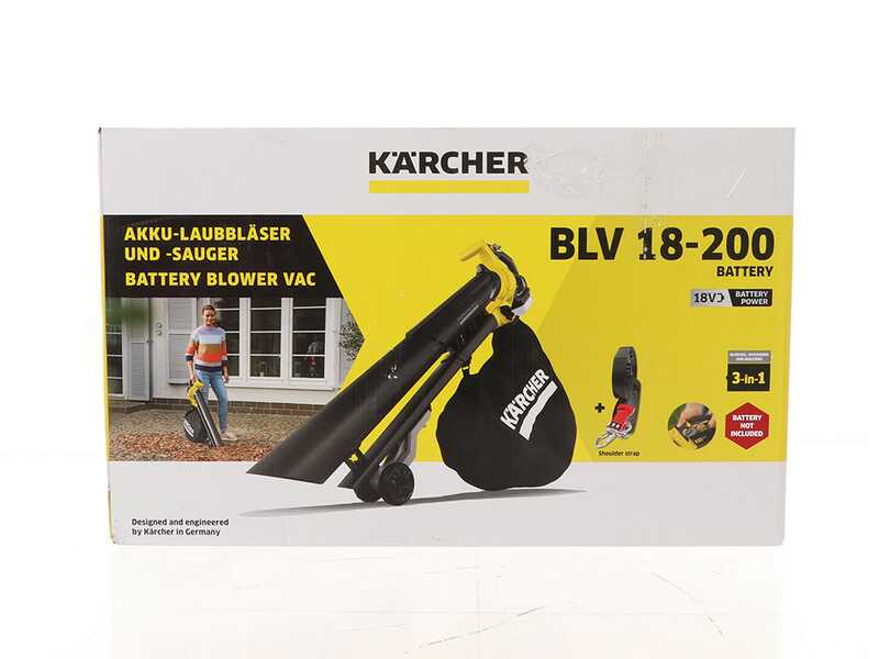 Karcher BLV 18-200 - Souffleur aspirateur pour feuilles &agrave; batterie 18V 2.5Ah