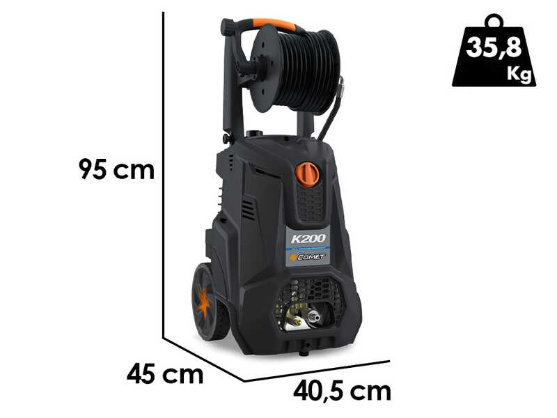 Comet K 200 10/150 Extra - Nettoyeur Haute Pression &agrave; froid - 150 bar - 600 l/h