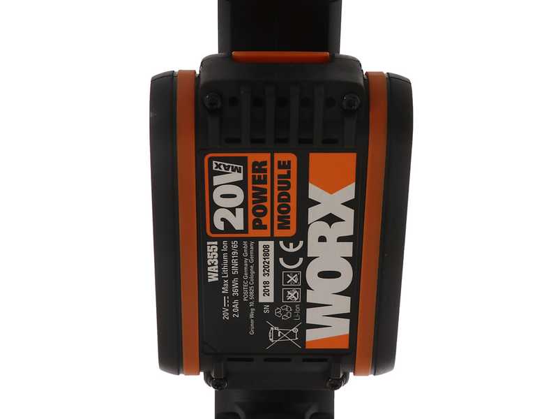 Perche d'&eacute;lagage &agrave; batterie sur perche t&eacute;l&eacute;scopique Worx WG349E - 2Ah da 20V