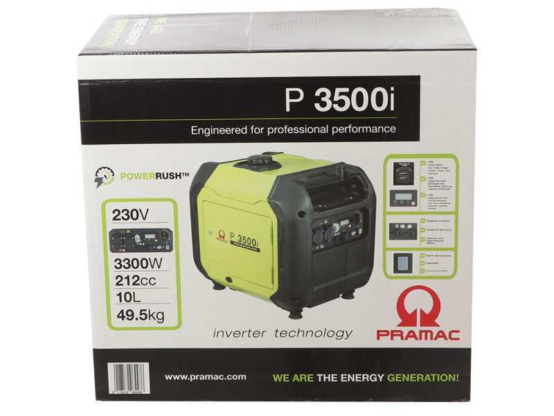 Pramac P3500I - Groupe &eacute;lectrog&egrave;ne inverter 3.3 kW monophas&eacute; insonoris&eacute;